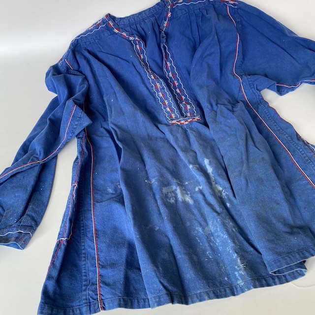 ART SMOCK, Blue 1970s